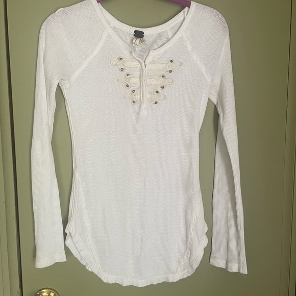 We The Free Tops - We The Free White Long Sleeve Blouse